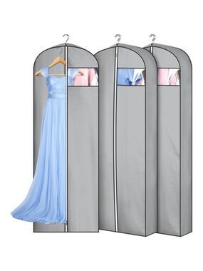 Gusseted Garment Bags for Dresses 65 Inch Long Waterproof Hanging Clothes Bag 3